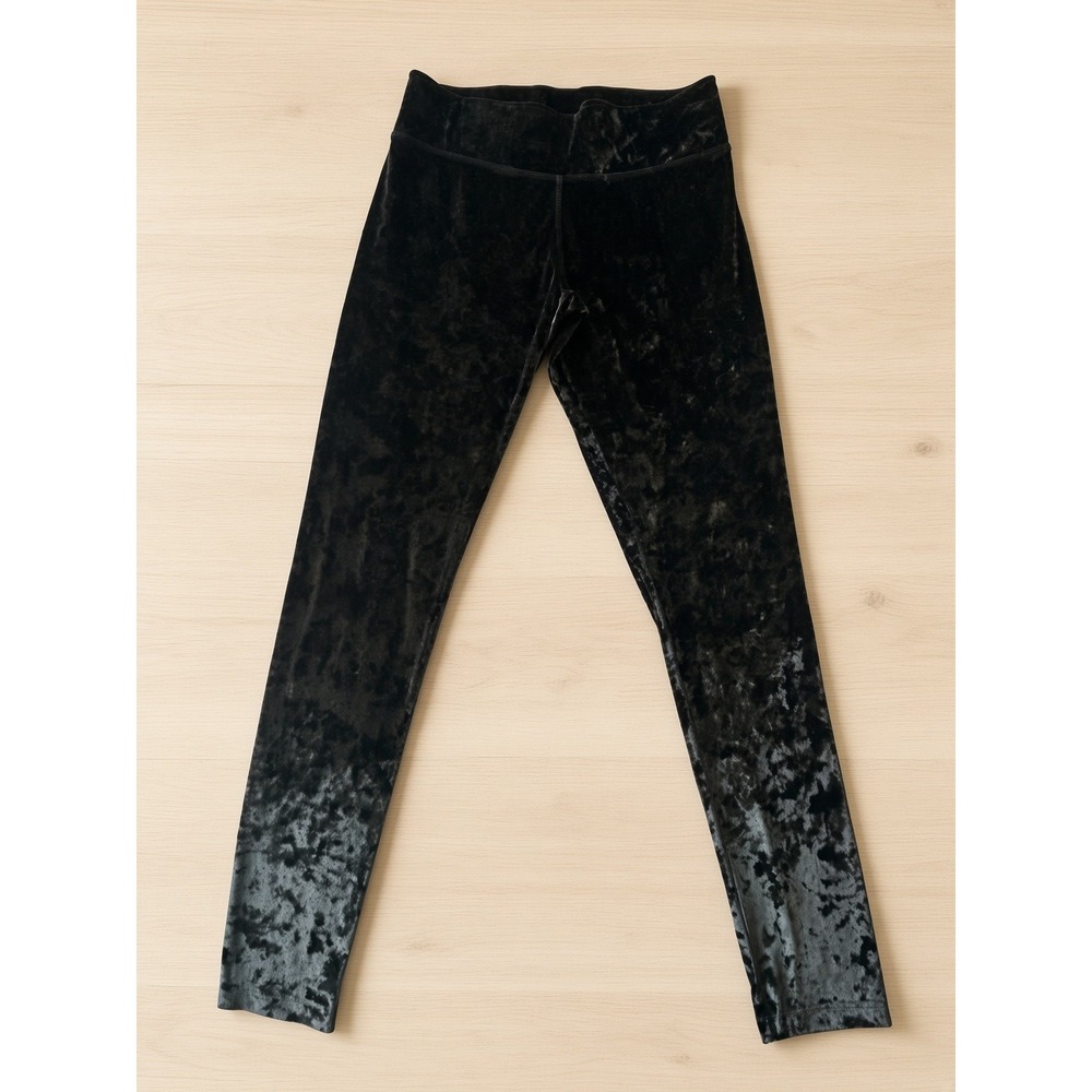 PINK Victoria's Secret Ultimate Crushed Velvet Leggings Dark Green M Y2K
